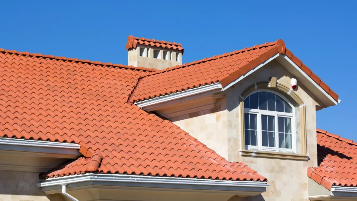 Ceramic tile roof on a California home